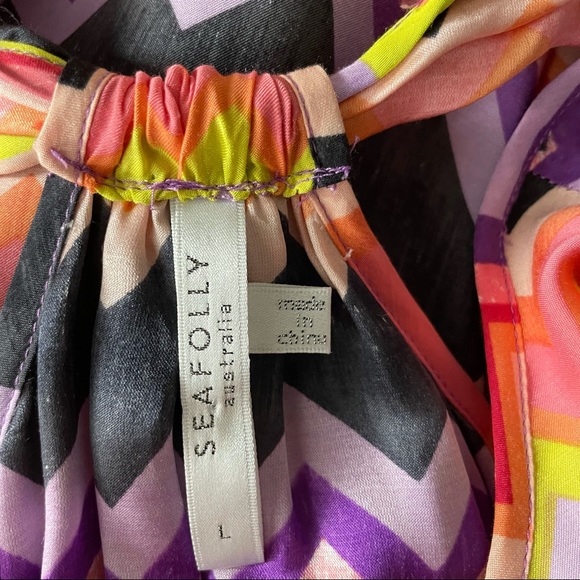 Seafolly Chevron Patterned Cover-up/Dress L - Picture 7 of 8